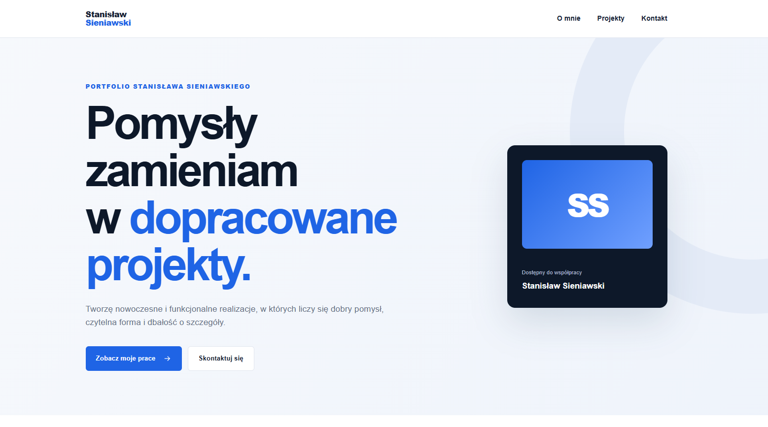 Projekt: Moje Portfolio